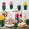 8 PCS Flower Honeycomb Decoration Tulip Honeycomb Decoration Mother's Day Decoration Tulip Decor Spring Decor Tulips Table Centerpieces Decorations Spring Decorations for Home Office
